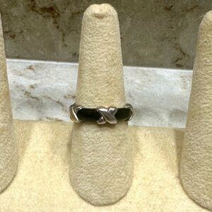 Signature black enamel ring Tiffany and Co ring